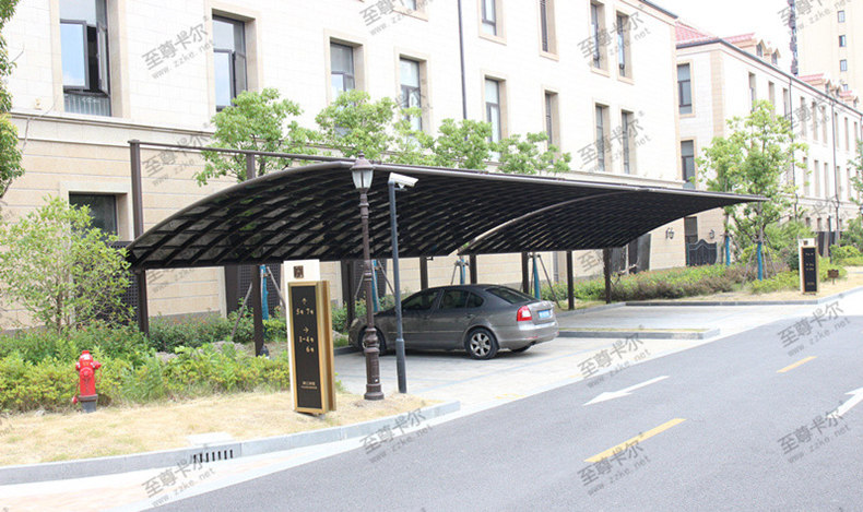 專業(yè)車棚廠家，定制安裝鋁合金車棚認準至尊卡爾