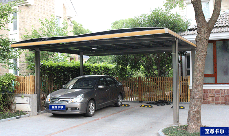 汽車棚廠家分享鋁合金車棚圖片案例，愛(ài)車要這樣保護(hù)