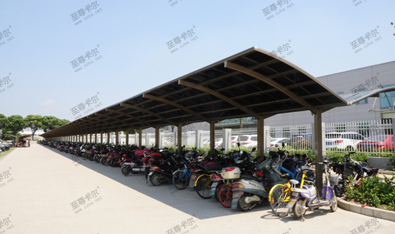 電動(dòng)車充電車棚類型有哪幾種？用耐力板車棚做有哪些優(yōu)勢(shì)呢？