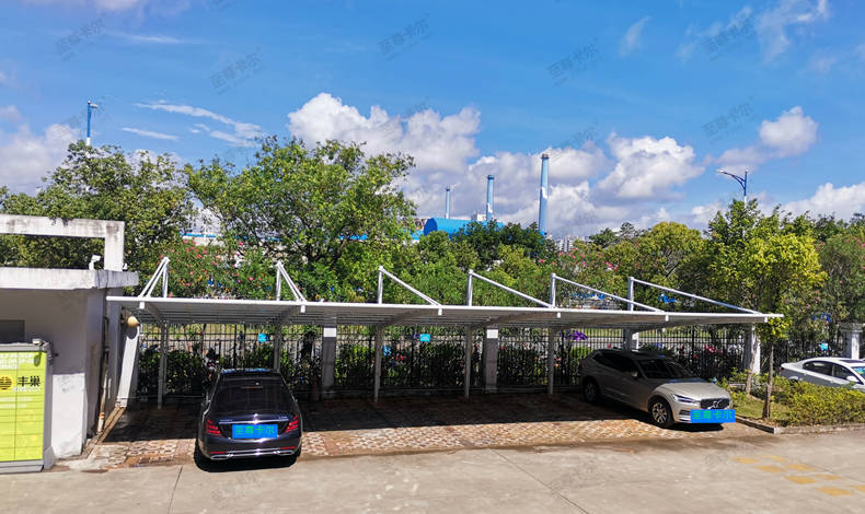 深圳蘭亭科技鋁合金車棚順利完工