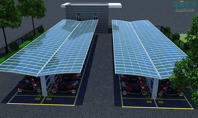 北京充電車棚圖片？安裝電動車車棚？