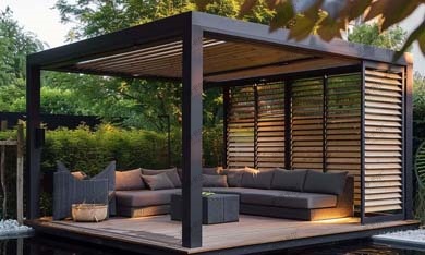 生態涼亭（固定屏風）